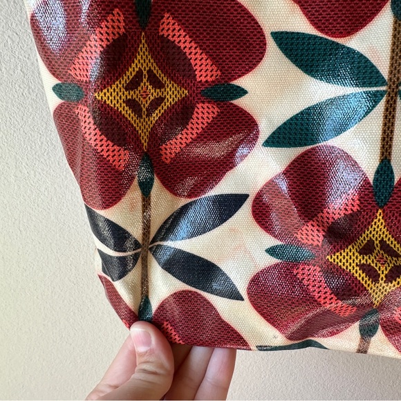 Fossil key-per floral shoulder coated canvas tote bag - Picture 3 of 7